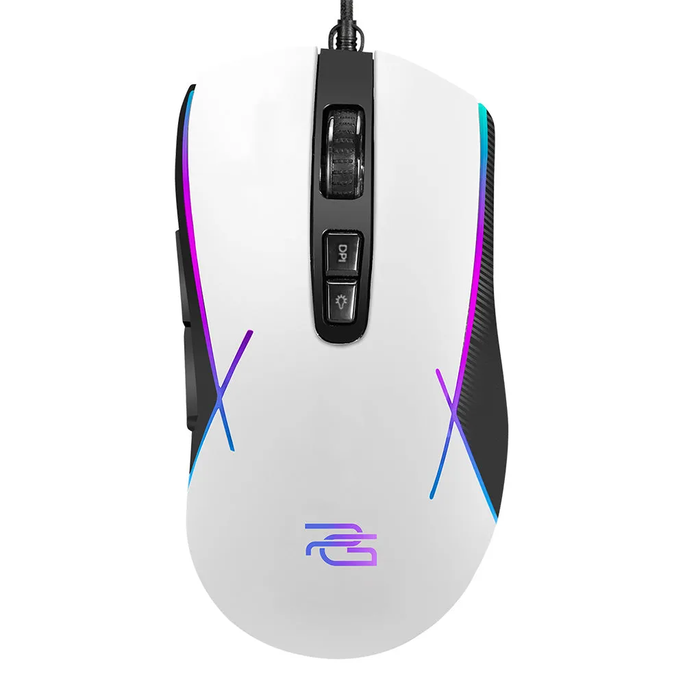 Mouse Gaming Cablato USB Proove Defiant, RGB, 7200DPI, Bianco CMDE00000101 - immagine 1