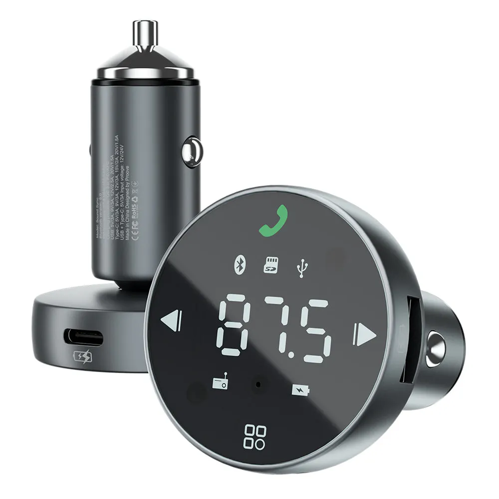 Modulatore FM Bluetooth Proove, 1 x USB-A - 1 x USB-C - 1 x microSD FMSS30110003 - immagine 1
