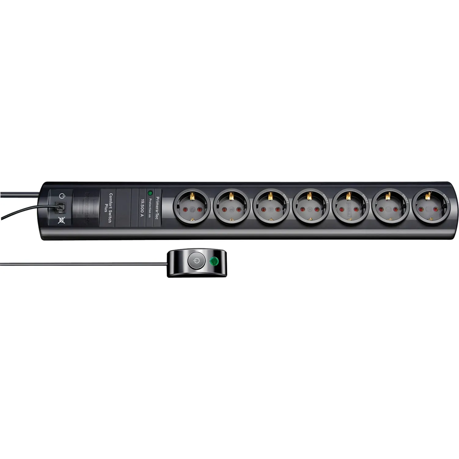 1153300467 protezione da sovraccarico 7 presa(e) AC 230 V 2 m Nero, Ciabatta - immagine 1