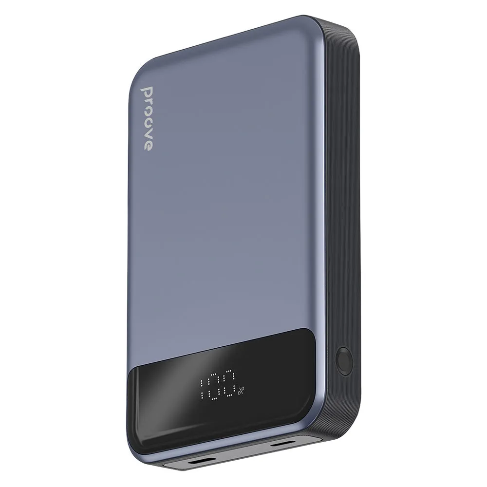 Batteria Esterna Wireless Proove Hoodman, 10000mAh, 20W, PD + FQI, 1 x QI - 1 x USB-C, Grigio PBH120010003 - immagine 1