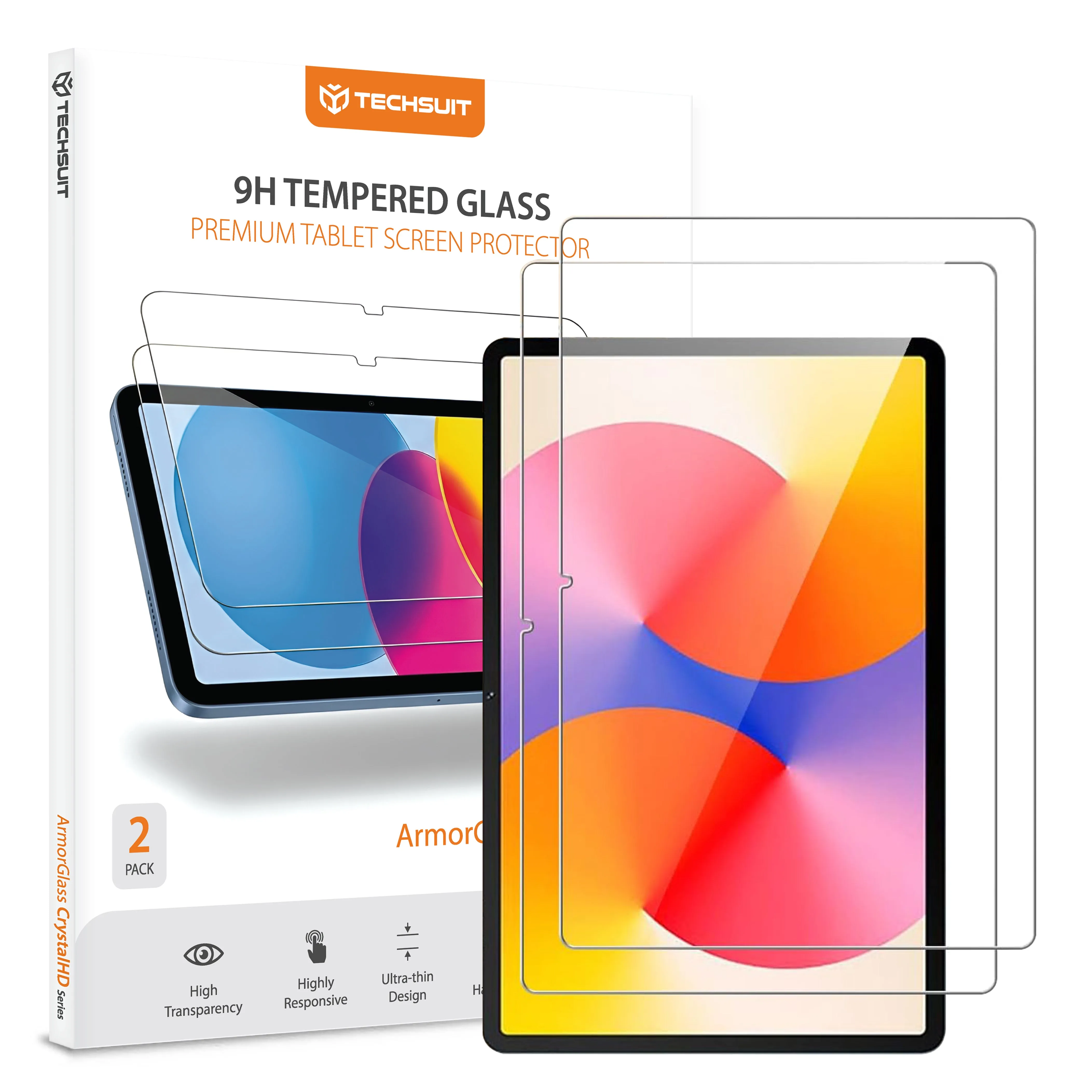 Pellicola protettiva schermo Techsuit ArmorGlass CrystalHD per Huawei MatePad SE 11, Vetro Temperato, Full Glue, Set 2 pezzi - immagine 1