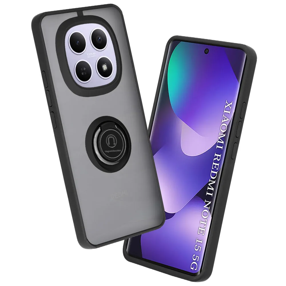 Custodia per Xiaomi Poco M8 / Redmi Note 15 5G / Note 15 4G, Techsuit, Glinth, Nera - immagine 1