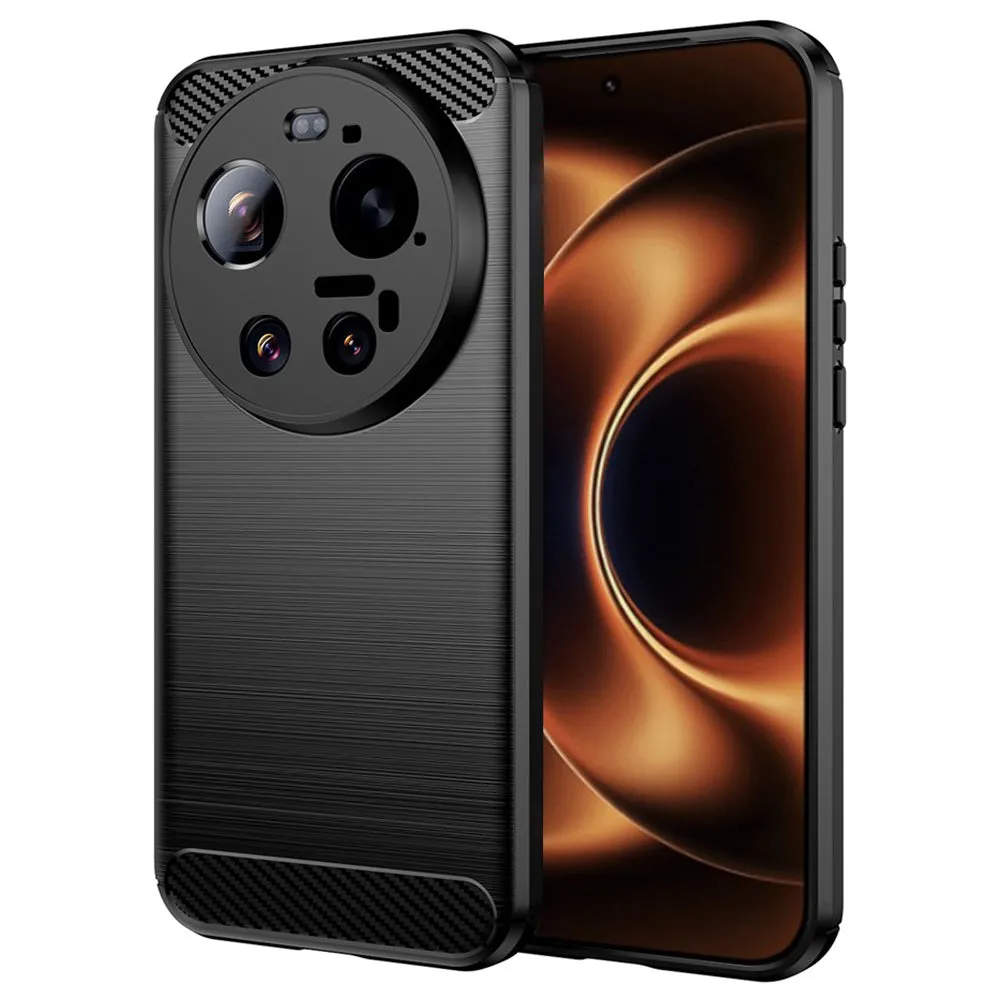 Custodia per Xiaomi 17 Ultra, Techsuit, Carbonio, Nera - immagine 1
