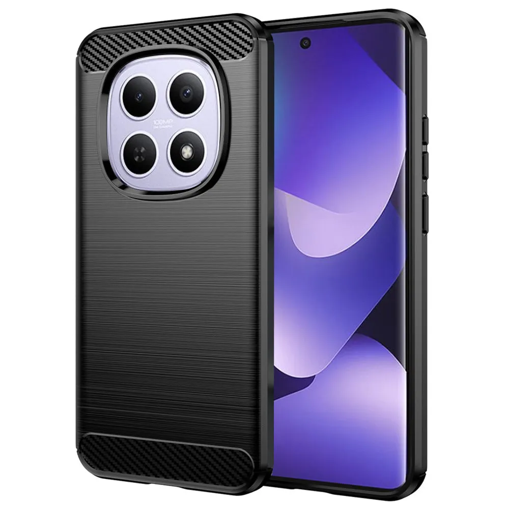 Custodia per Xiaomi Poco M8 / Redmi Note 15 5G / Note 15 4G, Techsuit, Carbonio, Nera - immagine 1
