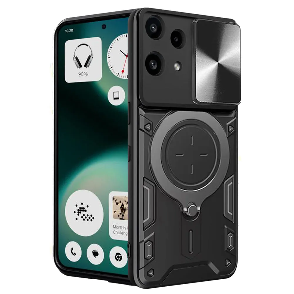 Custodia per Nothing Phone (3a) Lite, Techsuit, CamGuard Pro, Nera - immagine 1