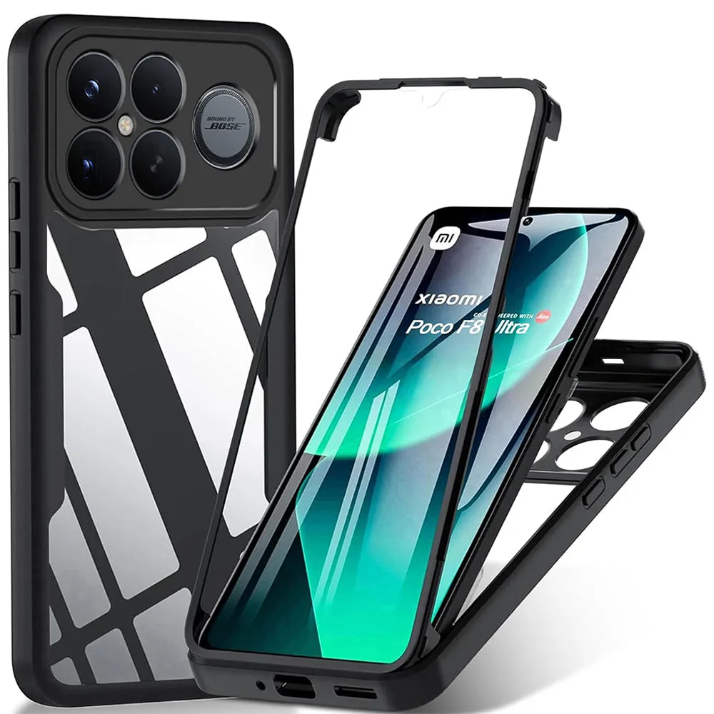Custodia per Xiaomi Poco F8 Ultra, Techsuit, ColorVerse 360, Nera - immagine 1