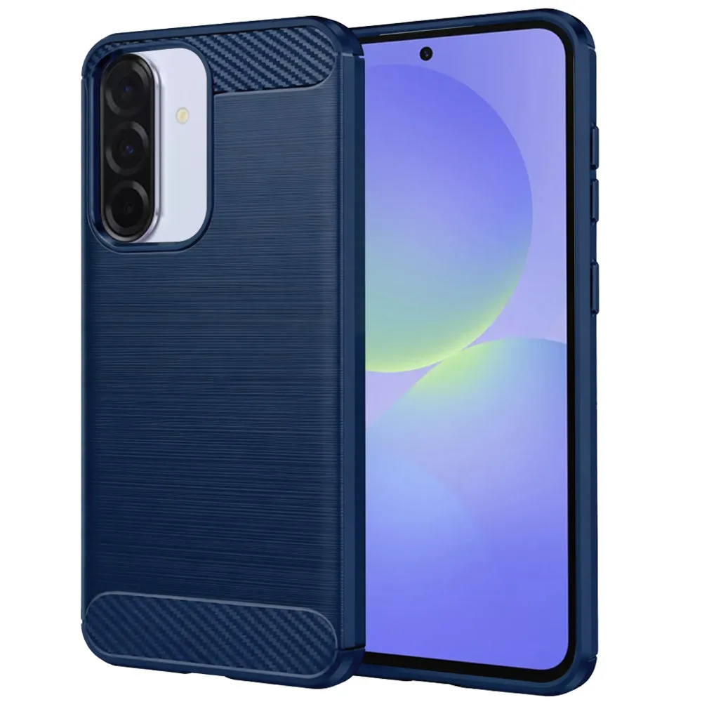 Custodia per Samsung Galaxy A37 5G, Techsuit, Carbonio, Blu - immagine 1
