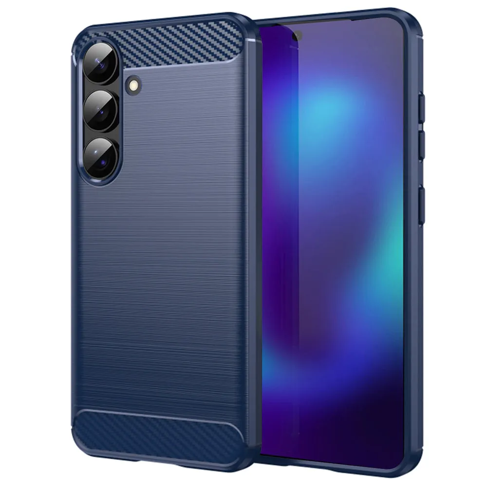 Custodia per Samsung Galaxy S26 S942, Techsuit, Carbonio, Blu - immagine 1
