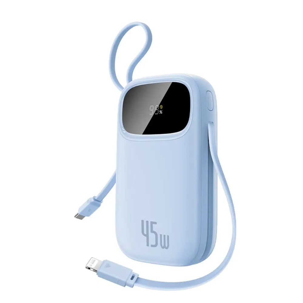 Batteria Esterna Baseus EnerFill FC31 Qpow 3, 20000mAh, 45W, QC + PD, 1 x Lightning - 1 x USB-A - 2 x USB-C, Blu E0028D03 - immagine 1