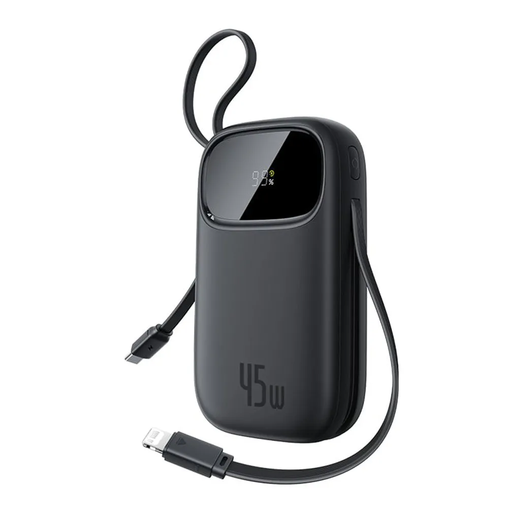 Batteria Esterna Baseus EnerFill FC31 Qpow 3, 10000mAh, 45W, QC + PD, 1 x Lightning - 1 x USB-A - 2 x USB-C, Nera E0028C00 - immagine 1