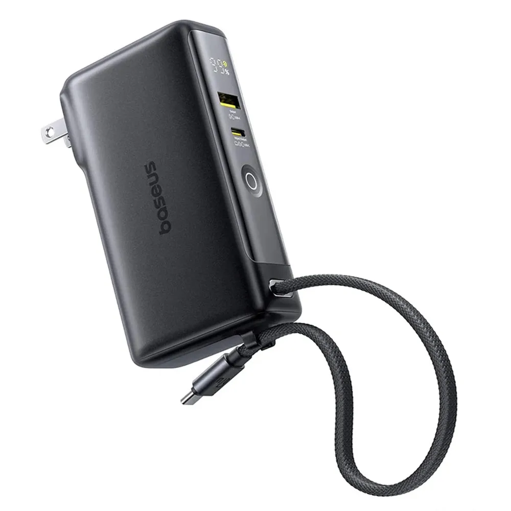 Batteria Esterna Baseus Nomos NT11 Omni US, 10000mAh, 67W, QC + PD, 1 x USB-A - 2 x USB-C, Nera P10078807123-00 - immagine 1