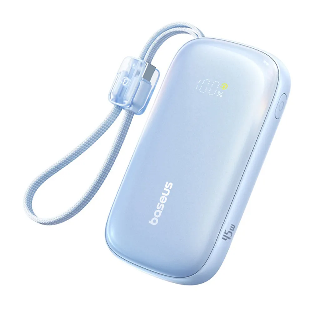 Batteria Esterna Baseus EnerFill FC21 Qpow 3 Ultra, 10000mAh, 45W, QC + PD, 1 x USB-A - 1 x USB-C, Blu E0027Q03 - immagine 1