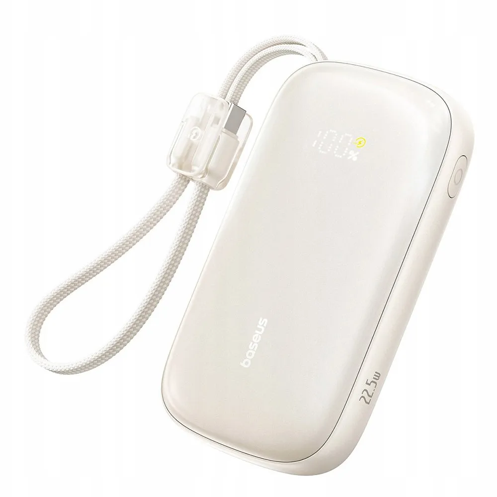 Batteria Esterna Baseus EnerFill FC21 Qpow 3 Ultra, 10000mAh, 22.5W, QC + PD, 1 x USB-A - 1 x USB-C, Beige E0027L01 - immagine 1