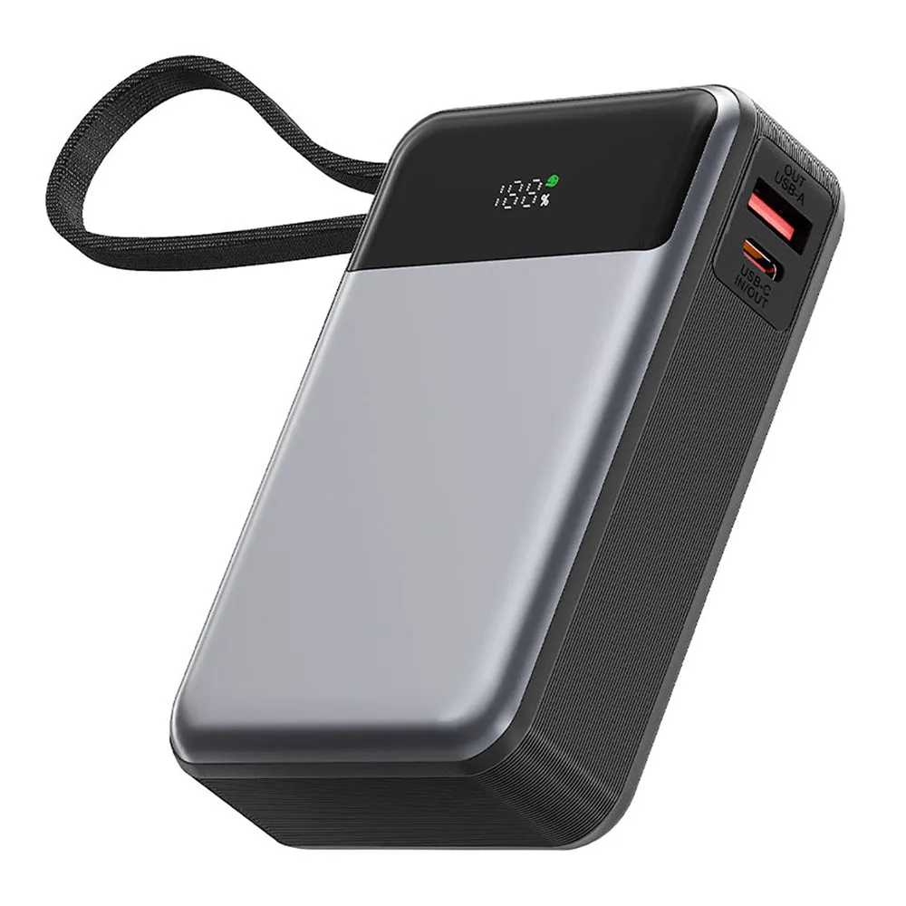 Batteria Esterna Acefast M21, 20000mAh, 65W, QC + PD, 1 x USB-A - 2 x USB-C, Nera - immagine 1