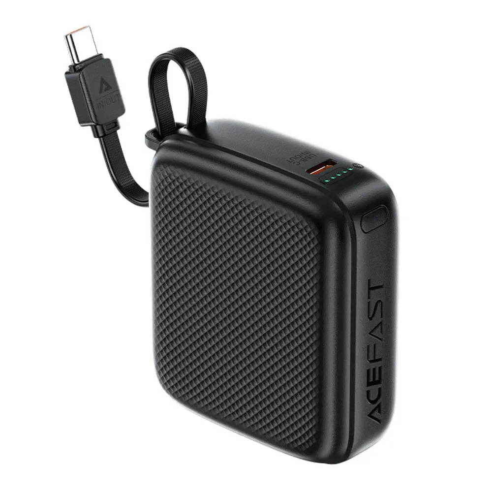 Batteria Esterna Acefast M15, 10000mAh, 20W, PD, 2 x USB-C, Nera - immagine 1