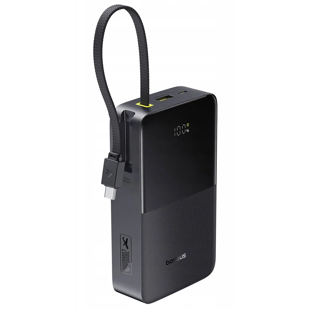 Batteria Esterna Baseus EnerFill Bipow2 Pro, 20000mAh, 22.5W, QC + PD, 1 x USB-A - 2 x USB-C, Nera E0027701 - immagine 1