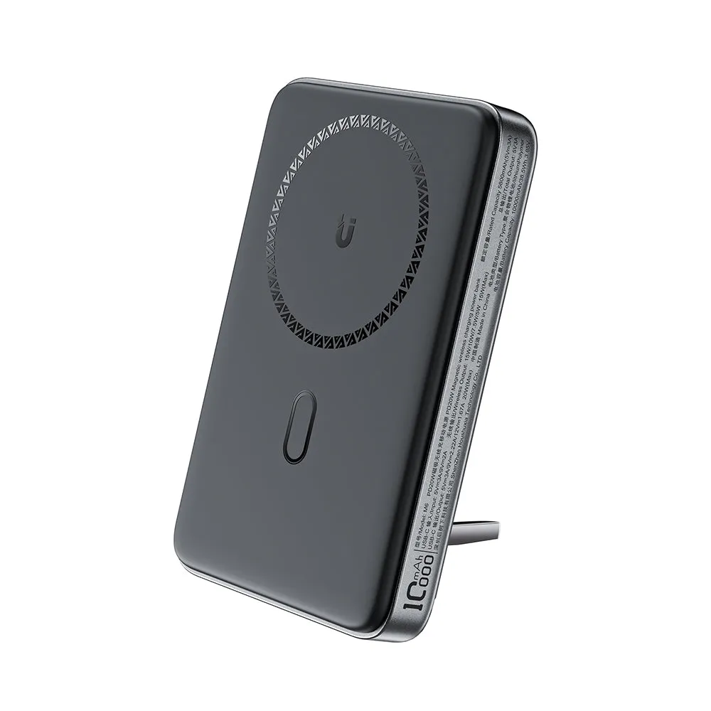 Batteria Esterna Wireless Acefast M6, 10000mAh, 20W, PD + FQI, 1 x QI - 1 x USB-C, Nera - immagine 1