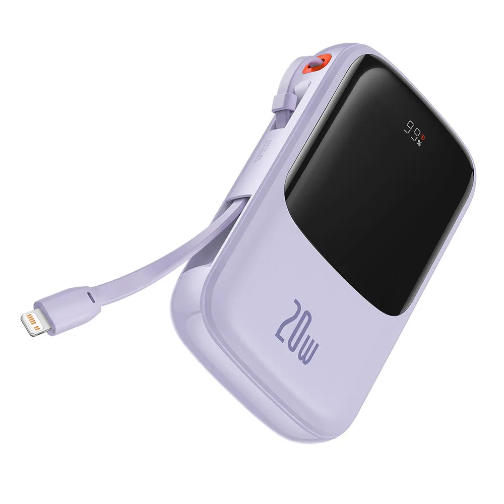 Batteria Esterna Baseus Qpow Pro, 20000mAh, 20W, QC + PD, 1 x Lightning - 1 x USB-A - 1 x USB-C, Viola PPQD030005 - immagine 1