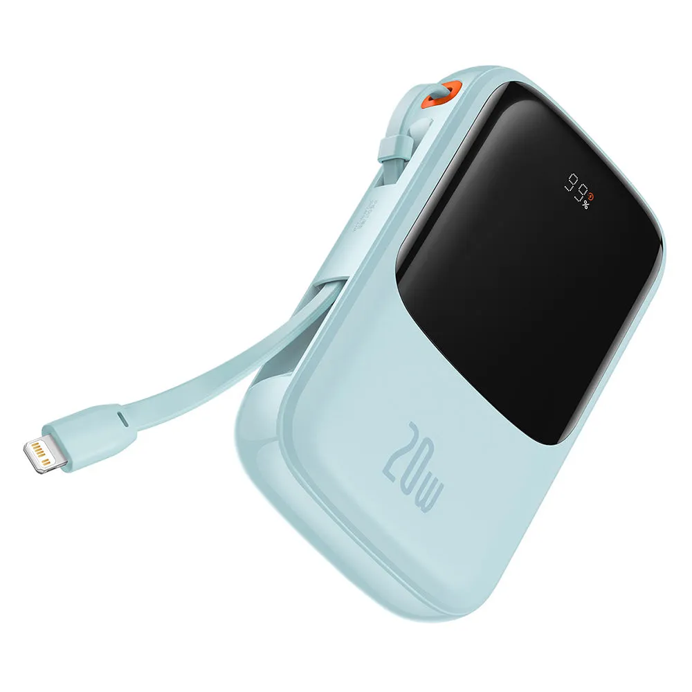 Batteria Esterna Baseus Qpow Pro, 20000mAh, 20W, QC + PD, 1 x Lightning - 1 x USB-A - 1 x USB-C, Blu PPQD030003 - immagine 1