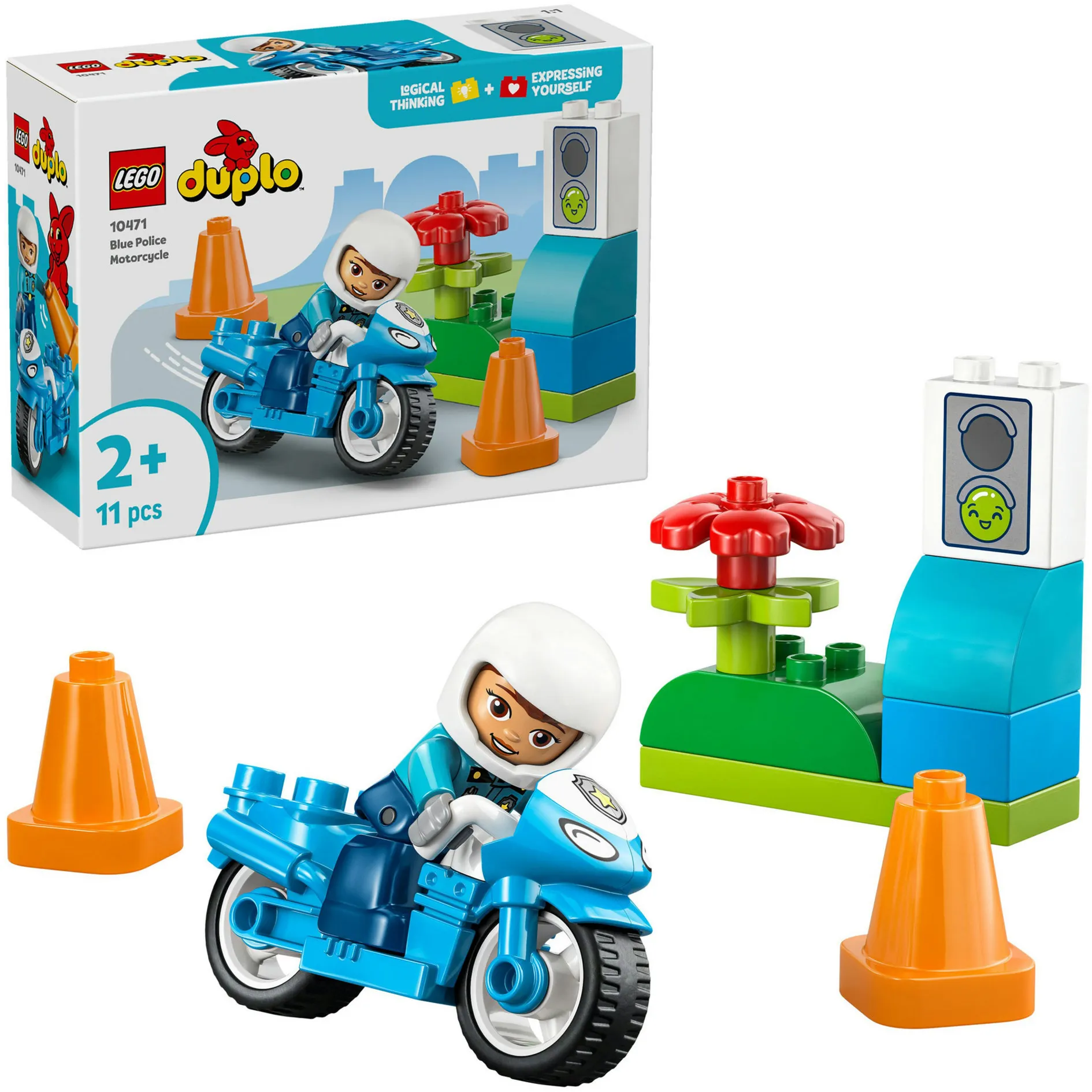DUPLO Town Moto della polizia blu, Giochi di costruzione - immagine 1