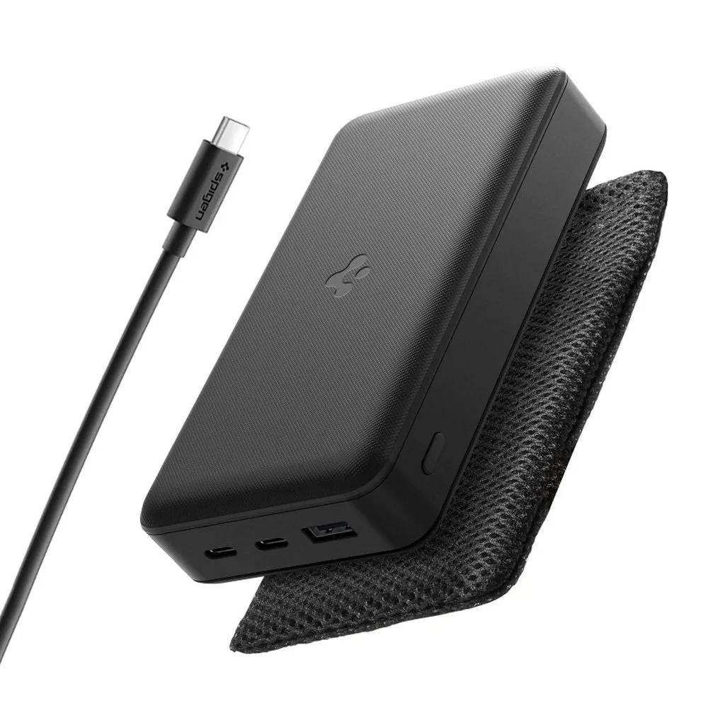 Batteria Esterna Spigen, 20000mAh, 30W, QC + PD, 1 x USB-A - 2 x USB-C, Nera ABA09433 - immagine 1