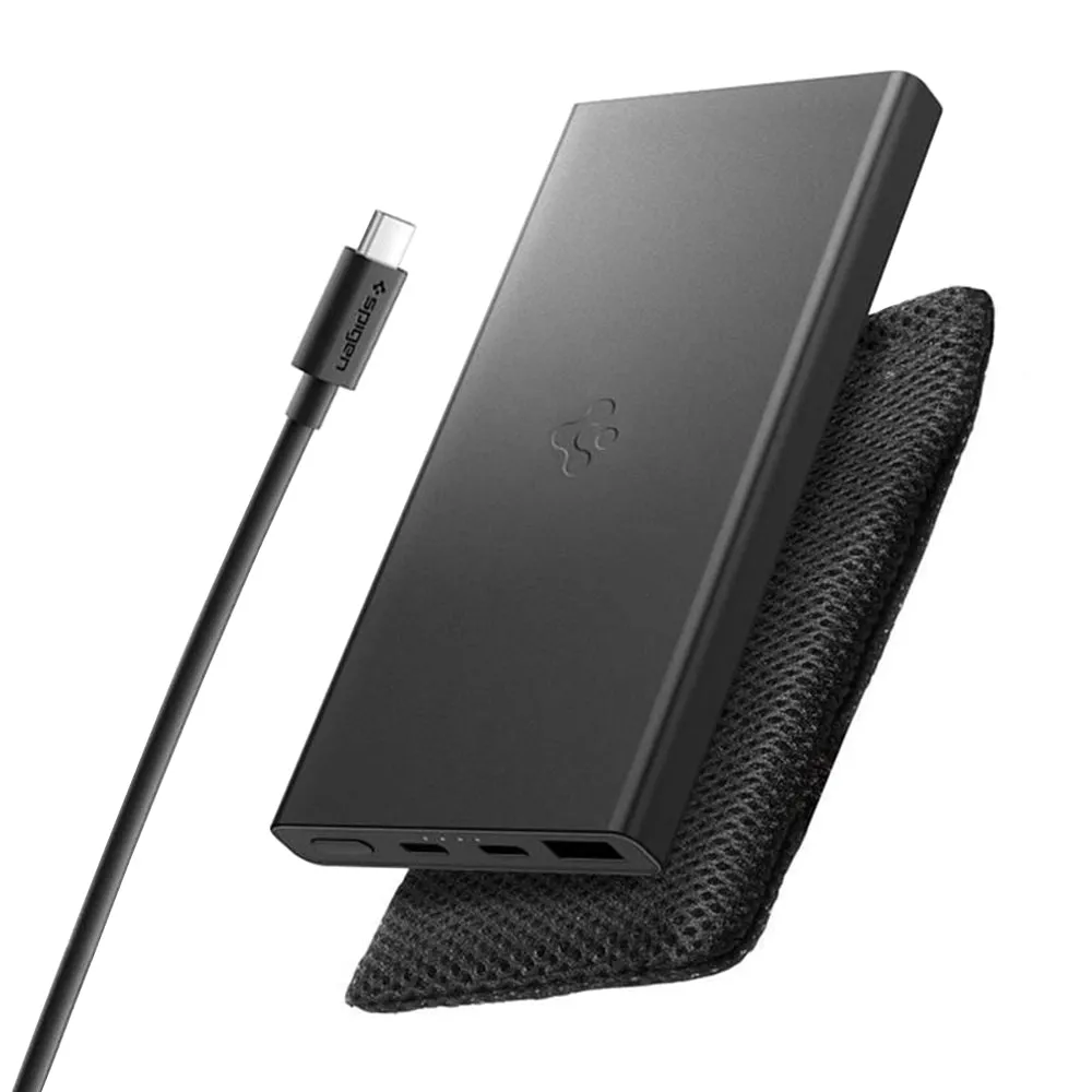 Batteria Esterna Spigen Essential, 10000mAh, 22.5W, QC + PD, 1 x USB-A - 2 x USB-C, Nera ABA09431 - immagine 1