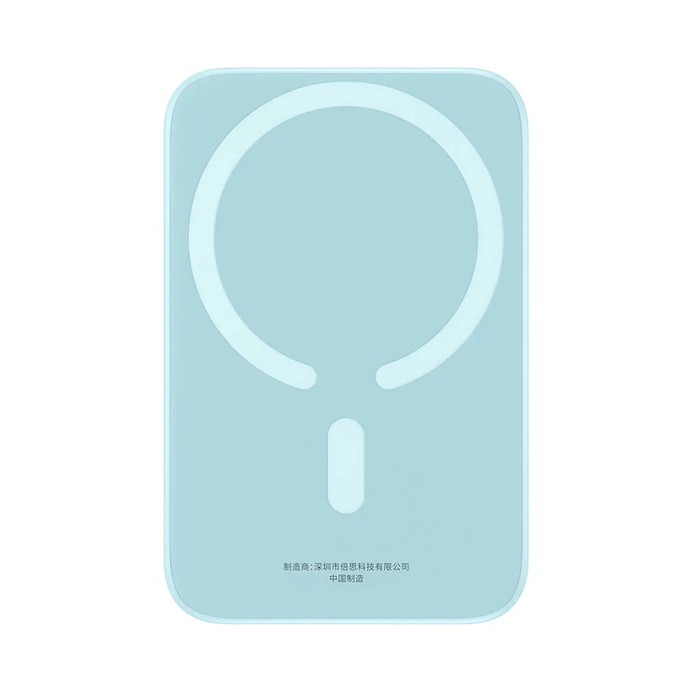 Batteria Esterna Wireless Baseus Mini Air, 6000mAh, 20W, PD + FQI, 1 x QI - 1 x USB-C, Blu P10059002313-00 - immagine 1