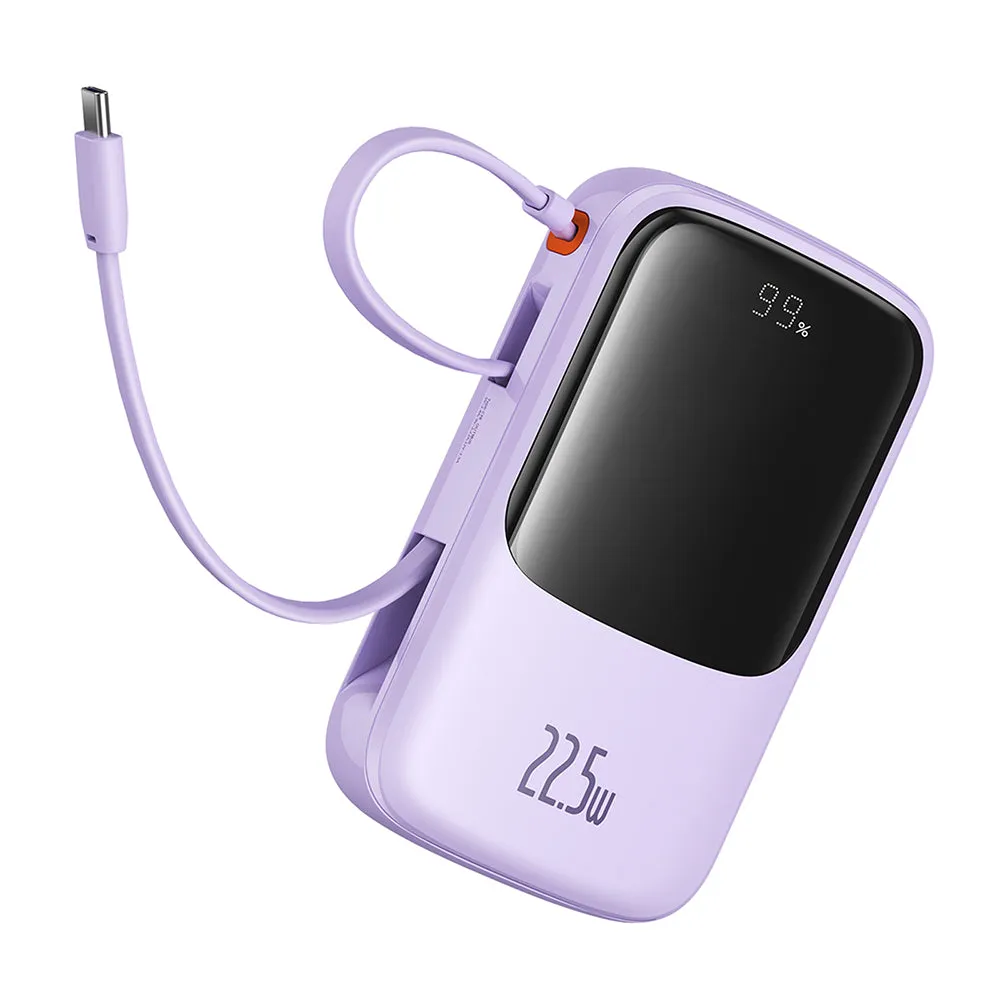 Batteria Esterna Baseus Qpow Pro+, 10000mAh, 22.5W, QC + PD, 1 x USB-A - 2 x USB-C, Viola P10067101513-00 - immagine 1