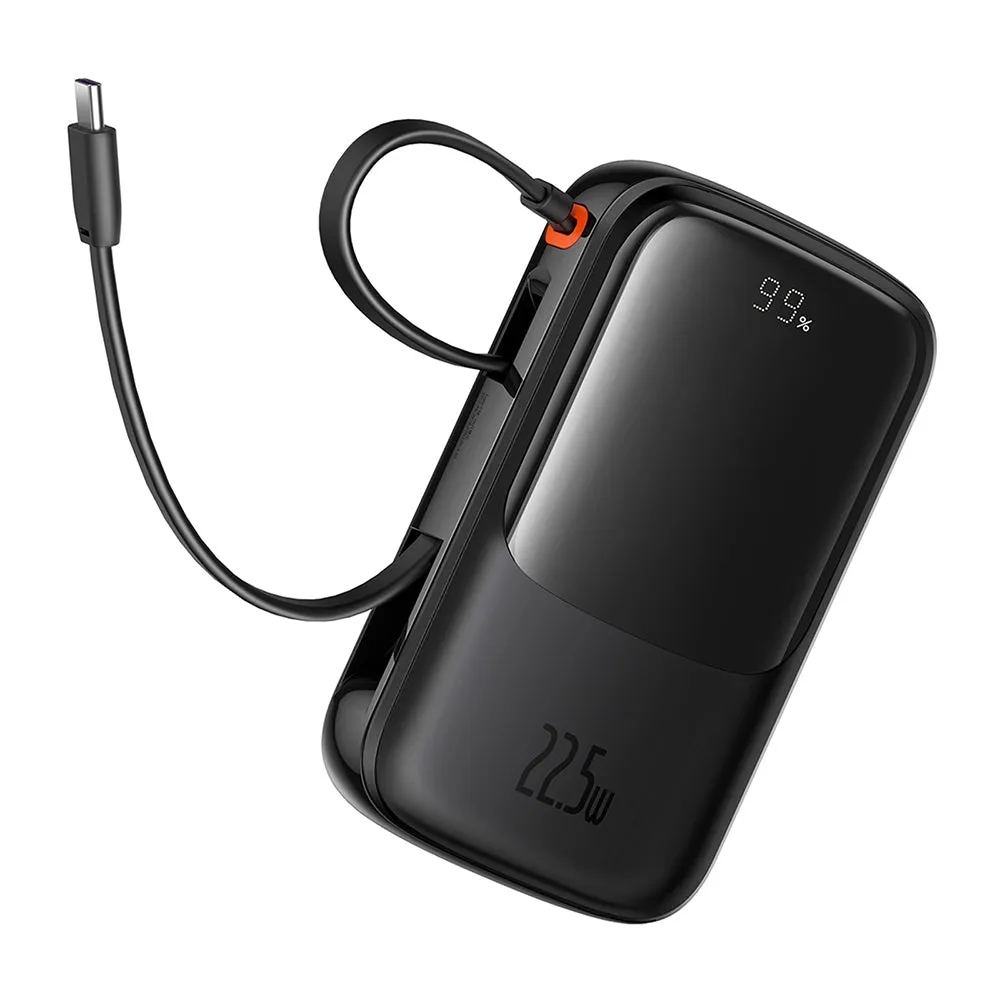 Batteria Esterna Baseus Qpow Pro+, 10000mAh, 22.5W, QC + PD, 1 x USB-A - 2 x USB-C, Nera P10067101113-00 - immagine 1