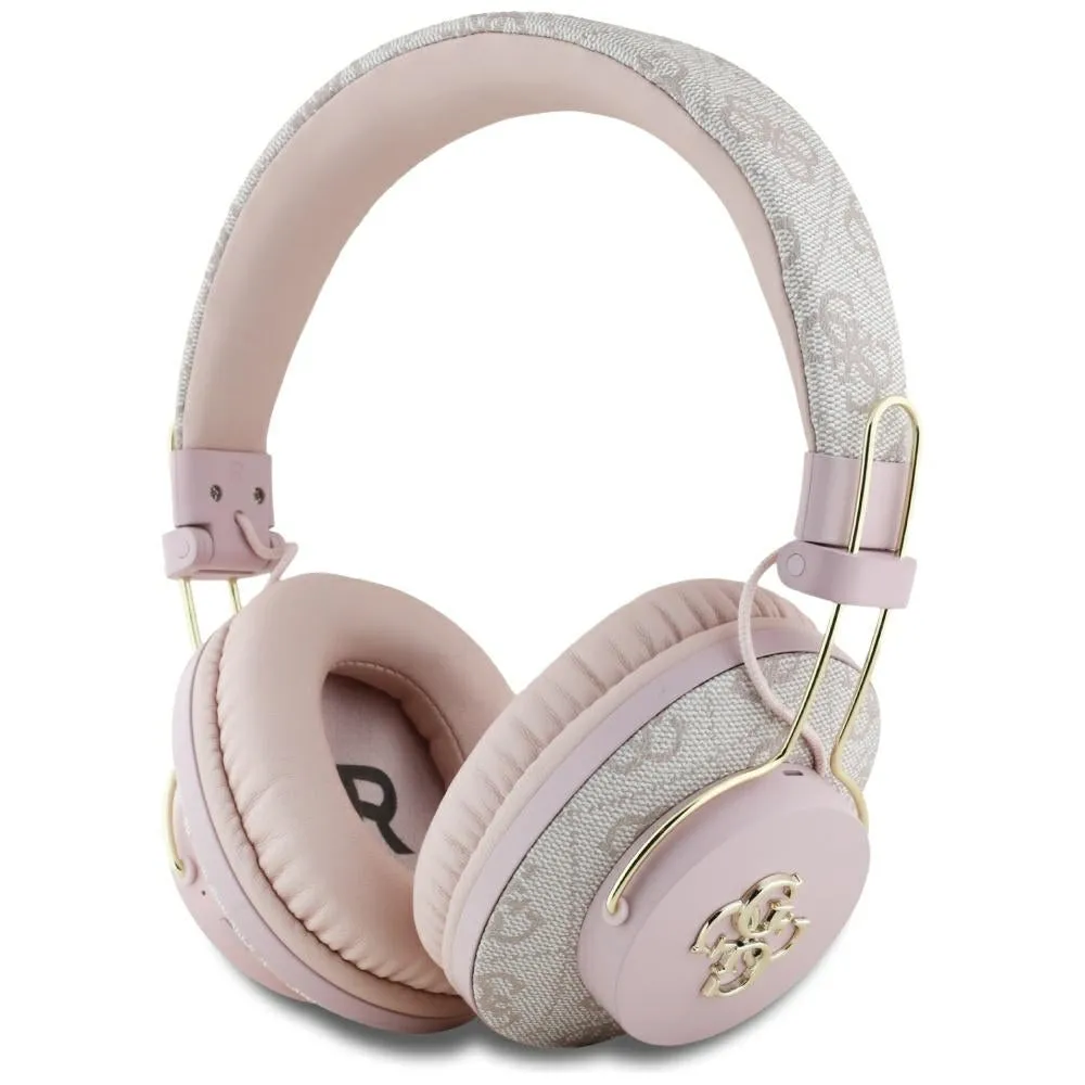 Auricolare Bluetooth Guess 4G con Logo Metallico, A2DP, Rosa - immagine 1