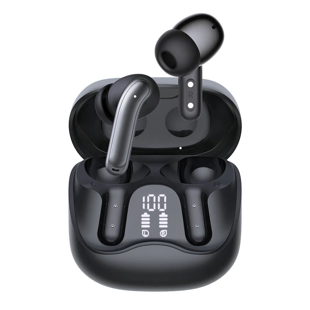 Auricolare Bluetooth Techsuit CW5 EchoFit Pro, TWS, ANC, MultiPoint, Nero - immagine 1