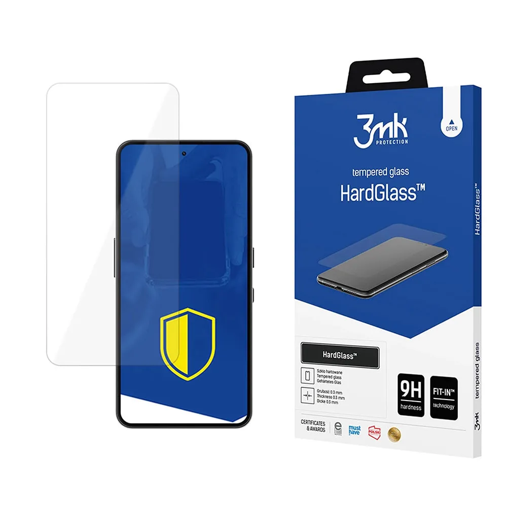 Pellicola Protettiva Schermo 3MK HardGlass per Nothing Phone (3a) Lite, Vetro Temperato, Full Glue - immagine 1