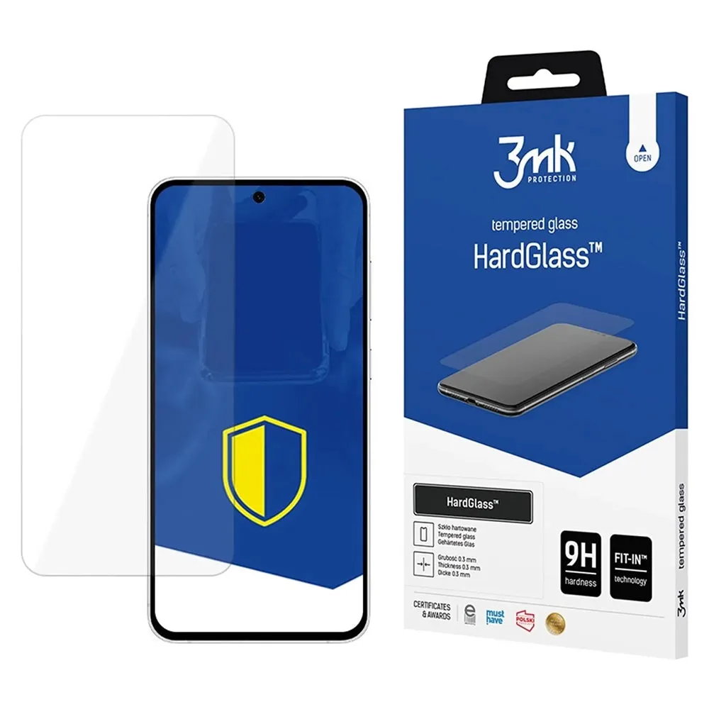 Pellicola Protettiva Schermo 3MK HardGlass per Samsung Galaxy S25 FE, Vetro Temperato, Full Glue - immagine 1