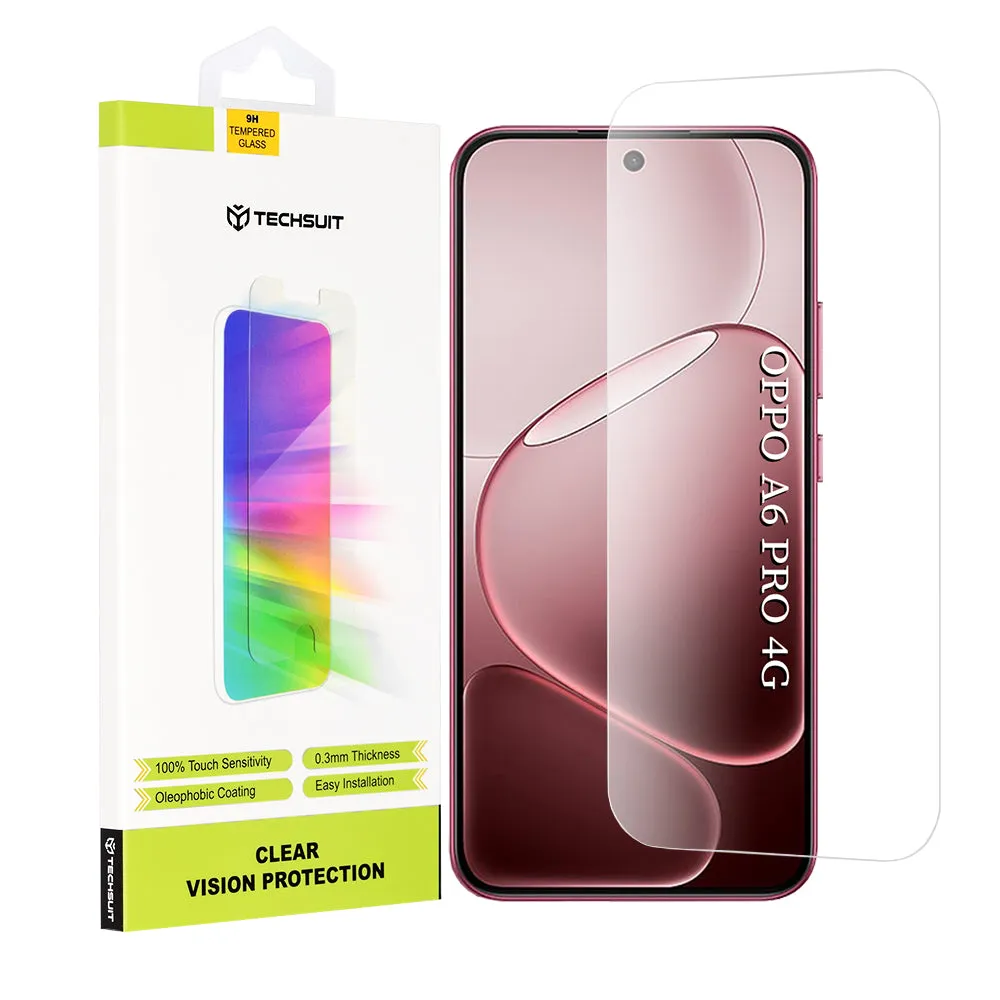 Pellicola protettiva per schermo Techsuit Clear Vision per Oppo A6 Pro 5G / A6 Pro 4G, Vetro Temperato, Full Glue - immagine 1