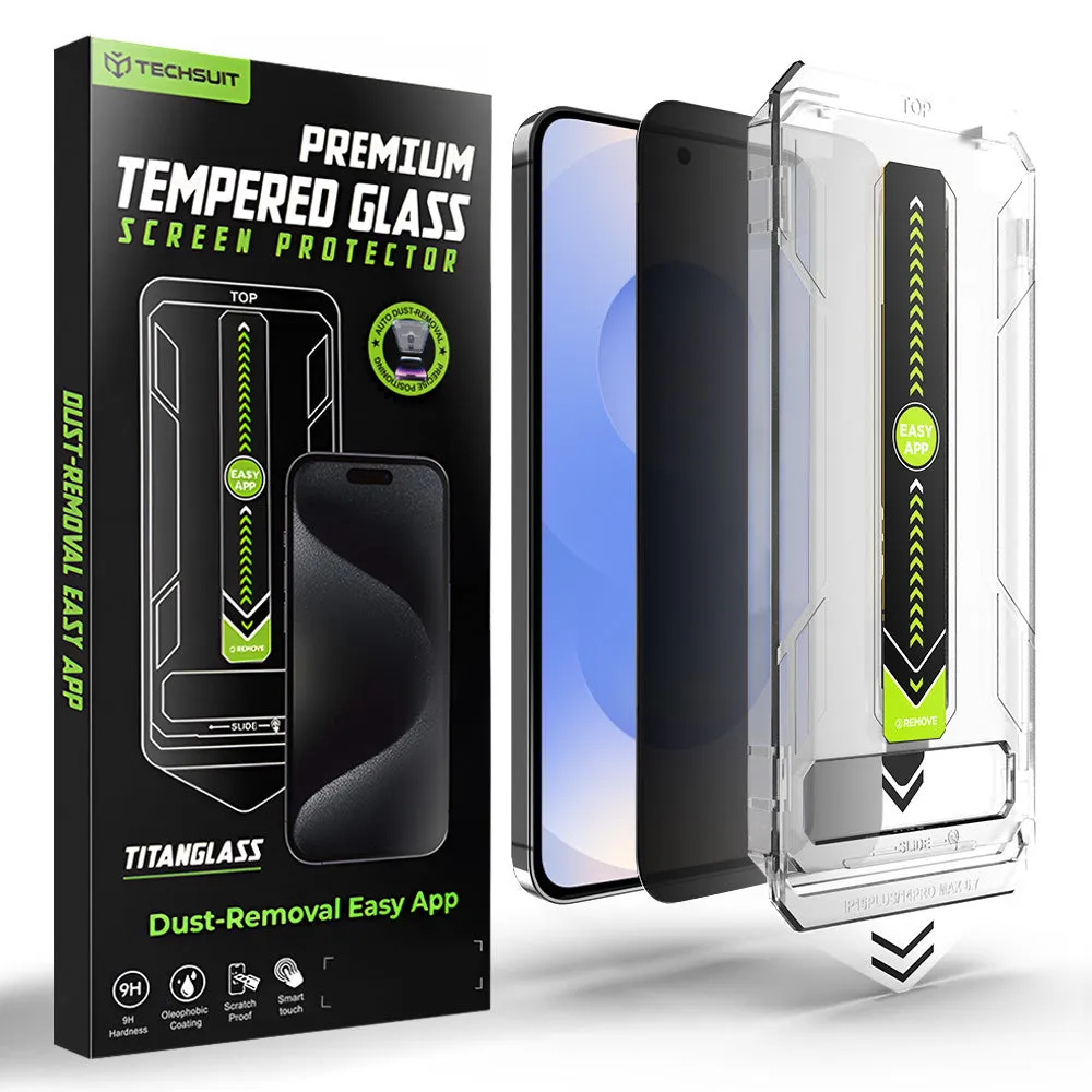 Pellicola Protettiva Schermo Privacy Techsuit TitanGlass CrystalHD per Samsung Galaxy S26 S942, Vetro Temperato, Full Glue - immagine 1