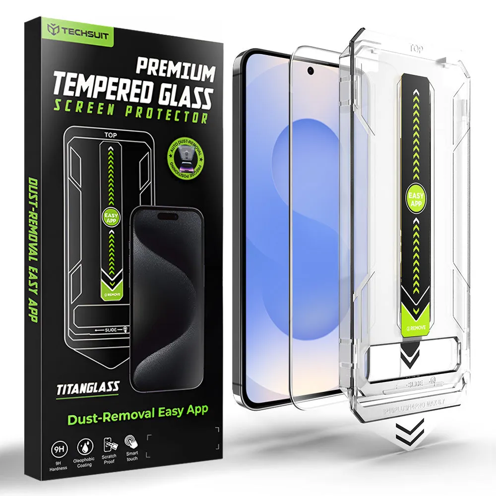 Pellicola protettiva schermo Techsuit TitanGlass CrystalHD per Samsung Galaxy S26 S942, Vetro Temperato, Full Glue - immagine 1