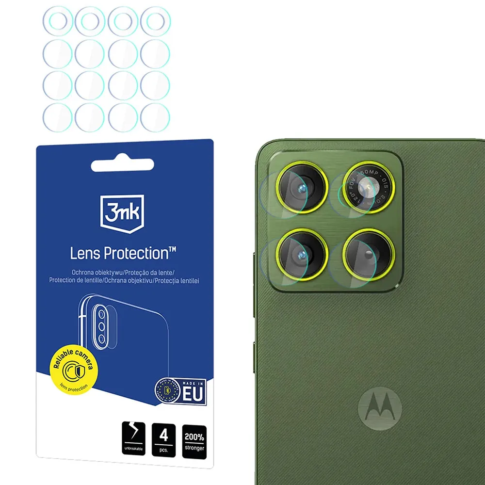 Pellicola Protettiva Posteriore 3MK Protection per Motorola Edge 70, Vetro Temperato, Set 4 pezzi, Trasparente - immagine 1