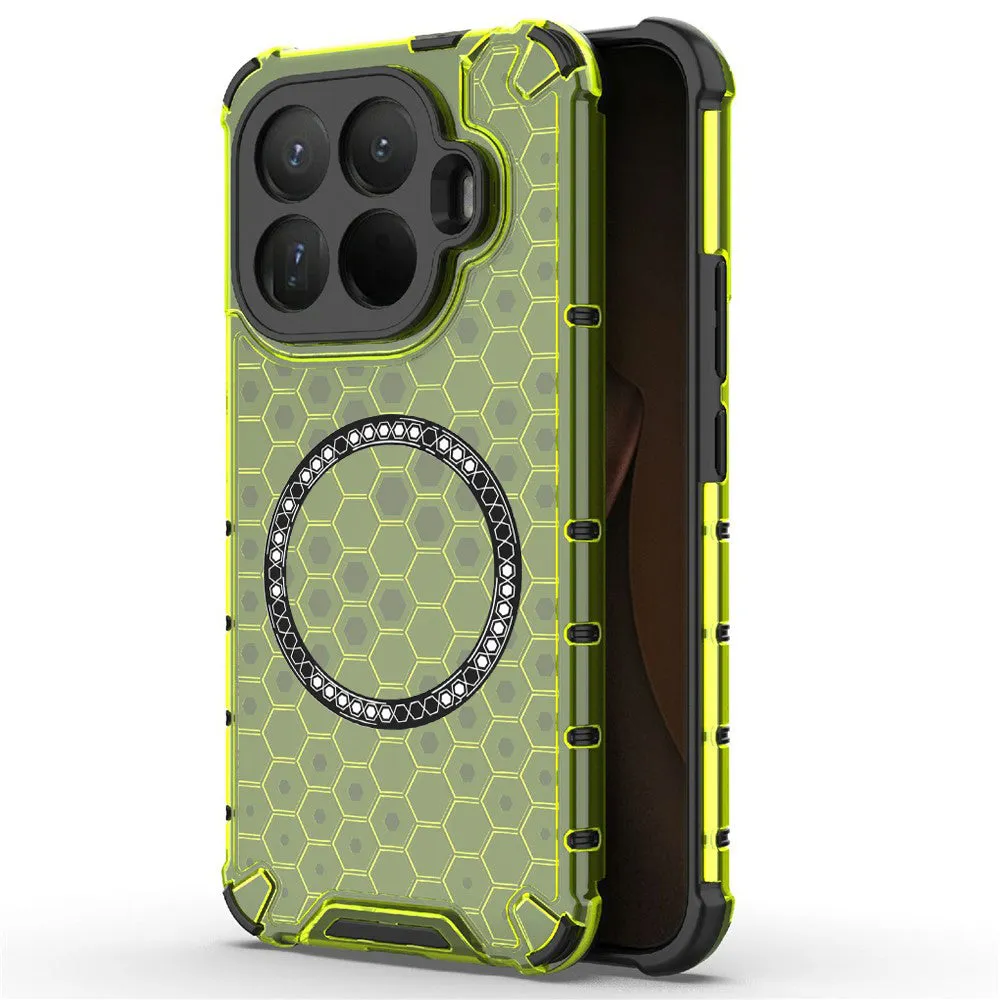 Custodia MagSafe per Xiaomi 15T Pro, Techsuit, HoneyComb Shield, Verde - immagine 1