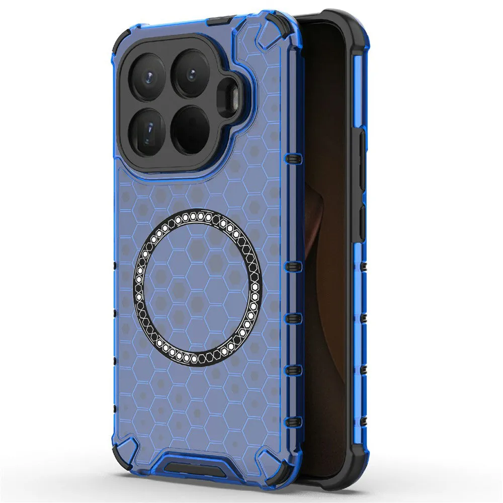 Custodia MagSafe per Xiaomi 15T Pro, Techsuit, HoneyComb Shield, Blu - immagine 1