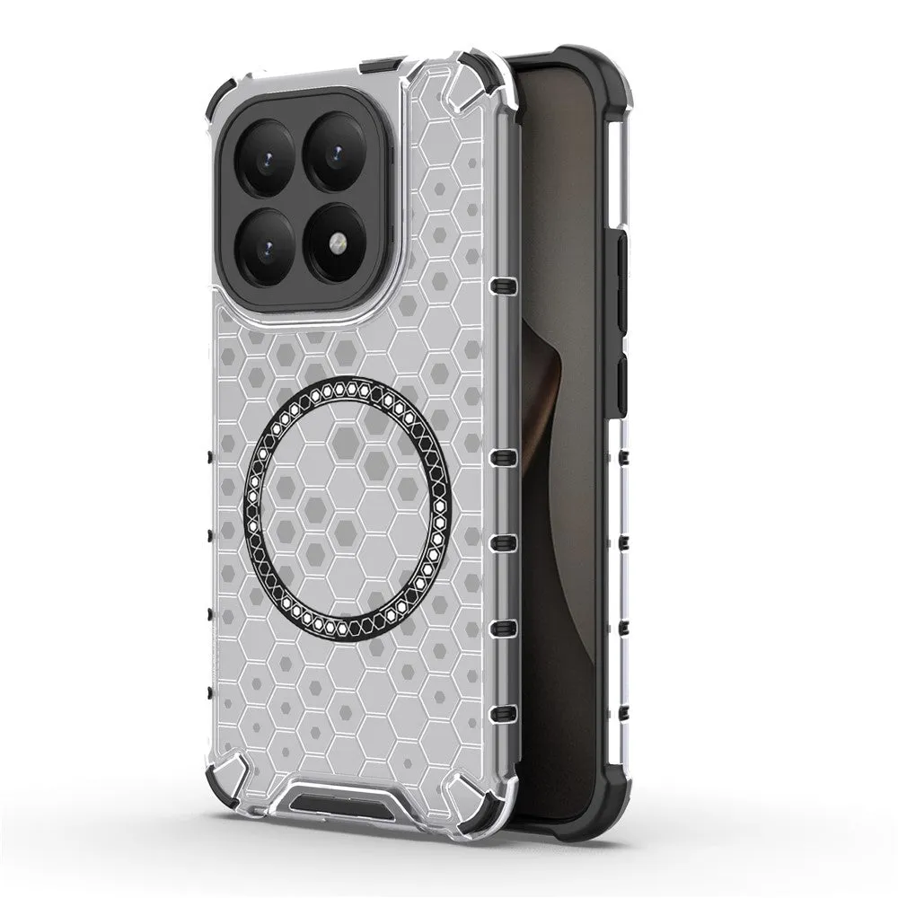 Custodia MagSafe per Xiaomi 15T, Techsuit, HoneyComb Shield, Bianca - immagine 1