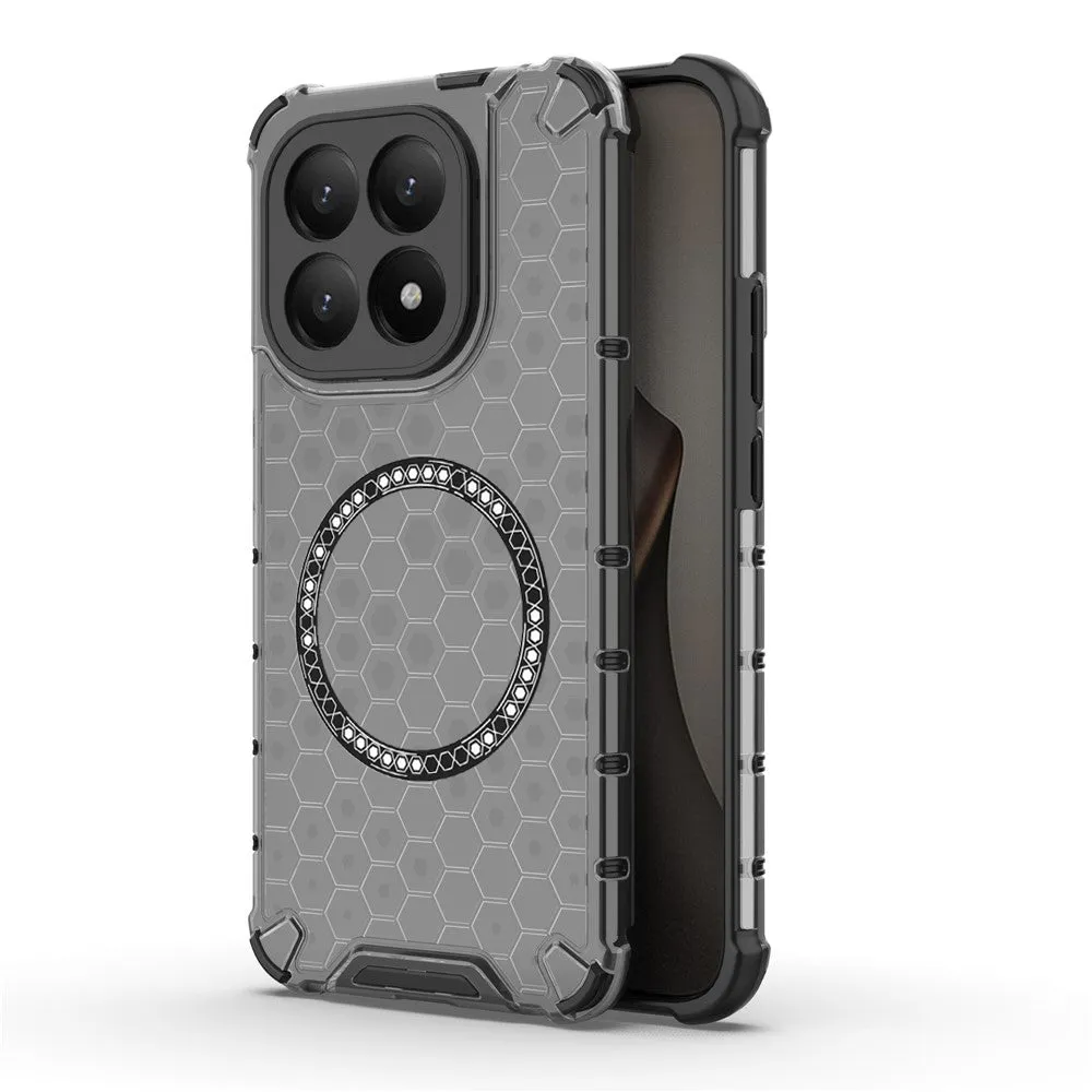 Custodia MagSafe per Xiaomi 15T, Techsuit, HoneyComb Shield, Nera - immagine 1