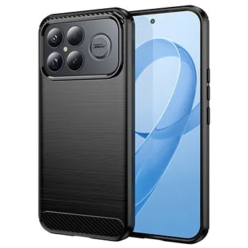 Custodia per Xiaomi Poco F8 Ultra, Techsuit, Carbonio, Nera - immagine 1