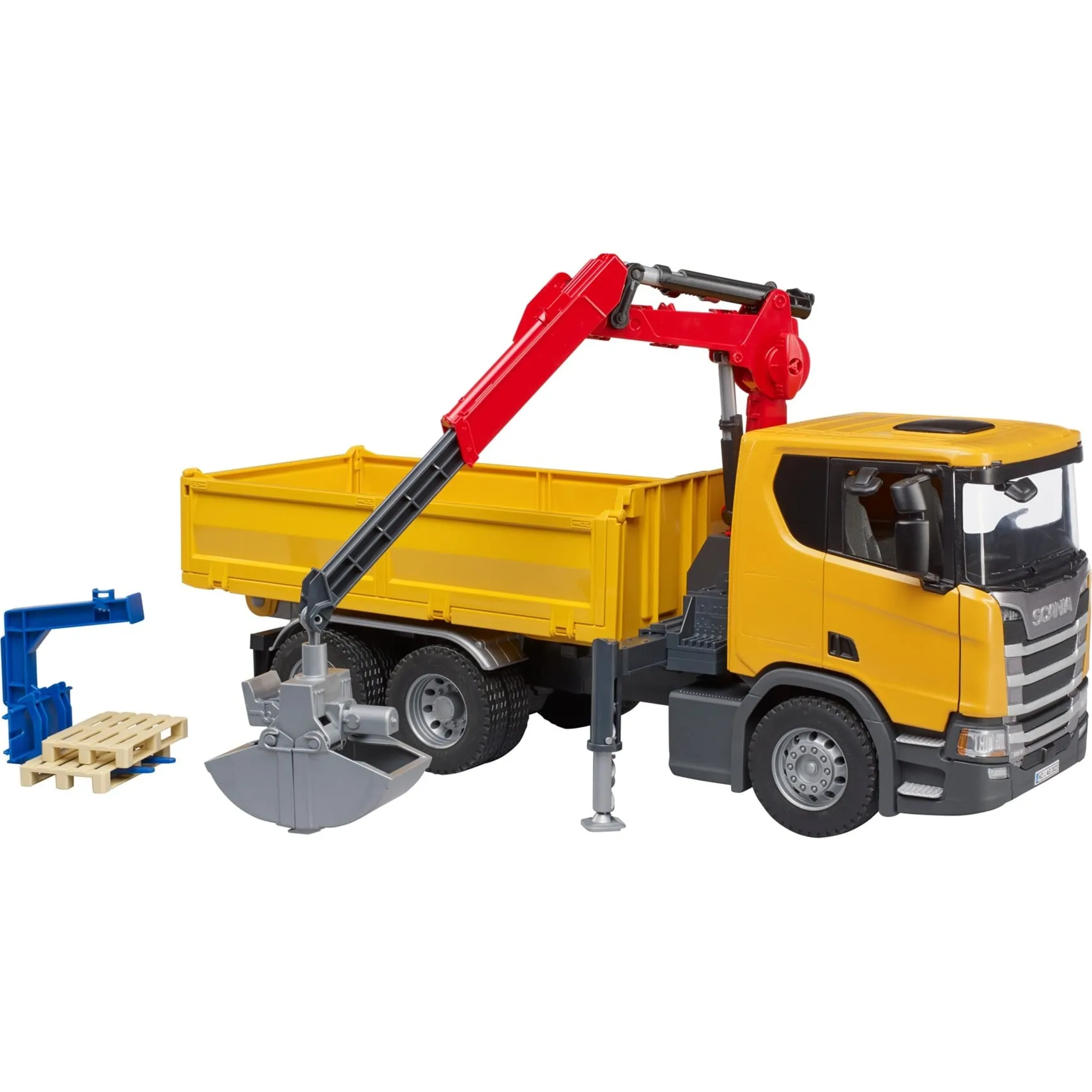 Scania Super 560R camion da cantiere con gru e 2 pallet, Veicolo modello - immagine 1