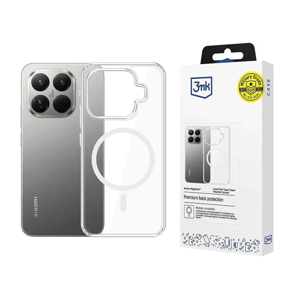 Custodia MagSafe per Xiaomi 15T Pro, 3MK, Armor MagCase, Trasparente - immagine 1