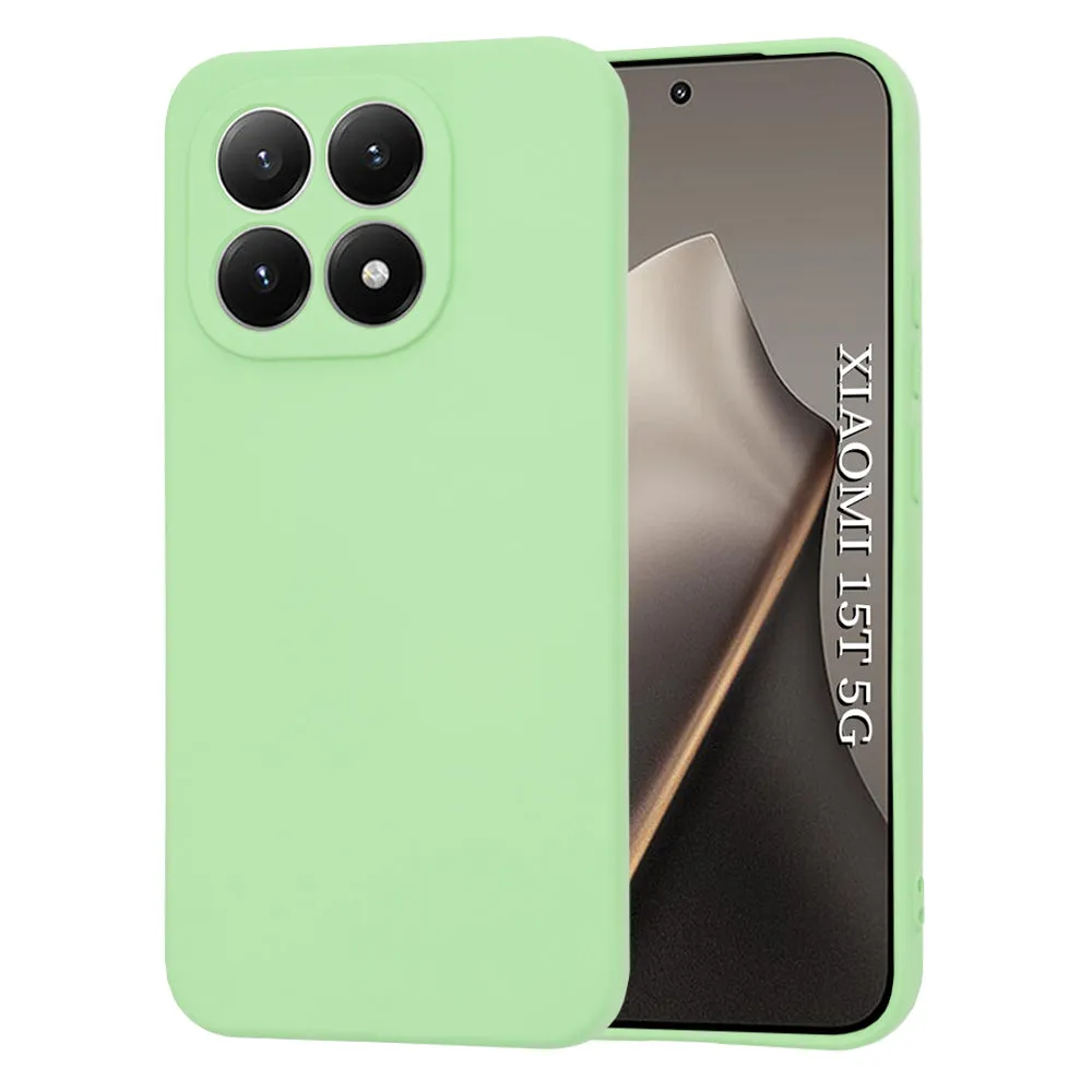 Custodia per Xiaomi 15T, Techsuit, SoftFlex, Verde Chiaro - immagine 1