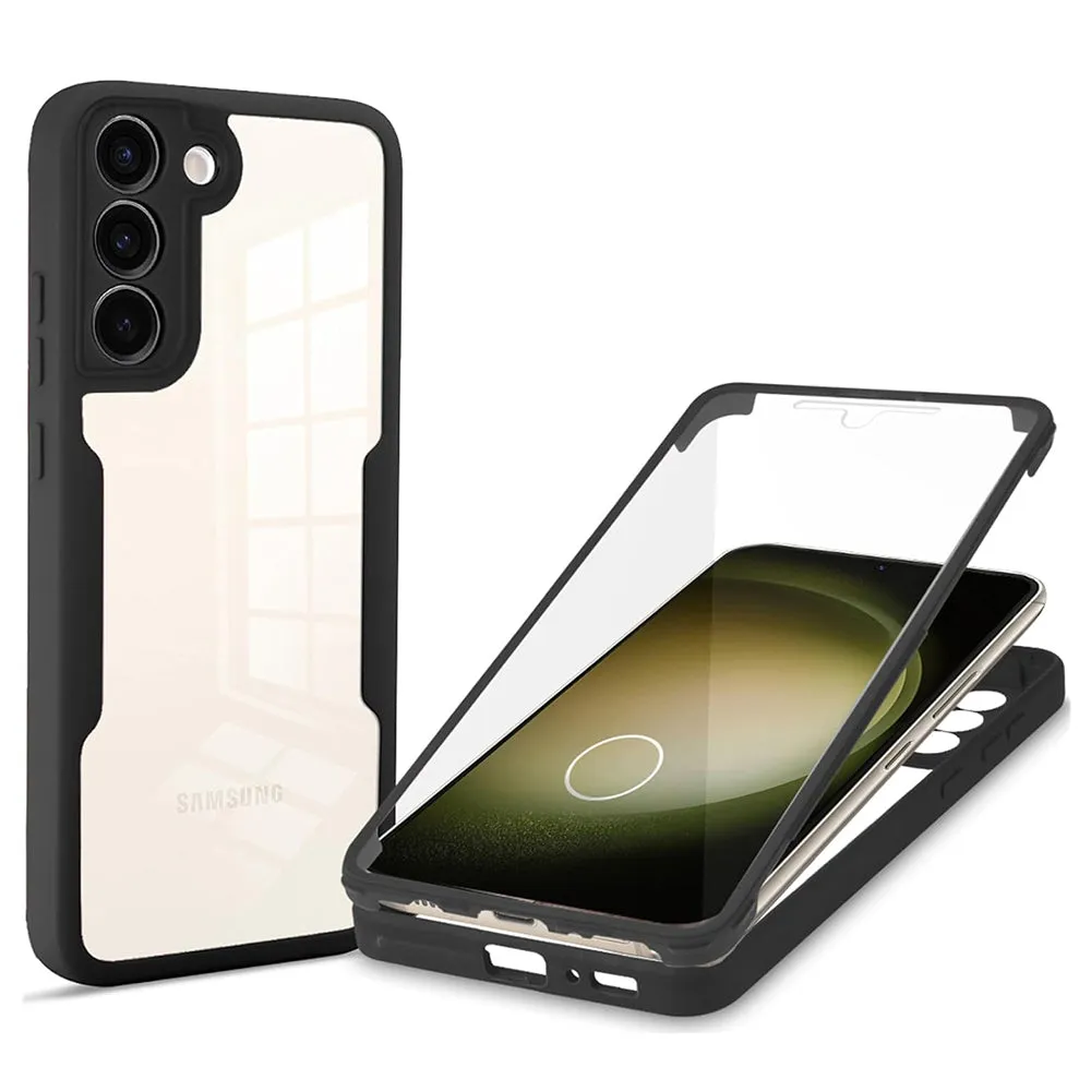 Custodia per Samsung Galaxy S23+ S916, Techsuit, ColorVerse 360, Nera - immagine 1