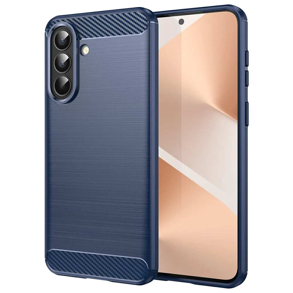 Custodia per Samsung Galaxy A57 5G, Techsuit, Carbonio, Blu - immagine 1