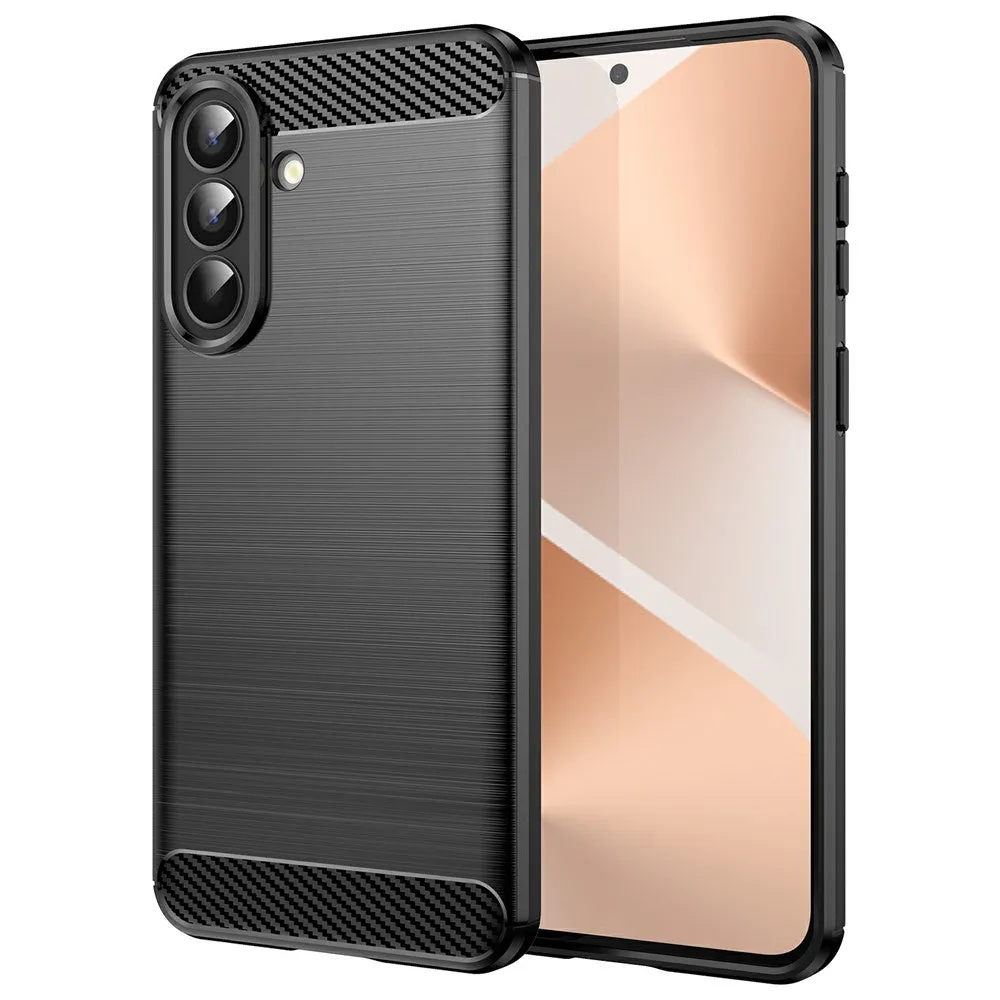 Custodia per Samsung Galaxy A57 5G, Techsuit, Carbonio, Nera - immagine 1