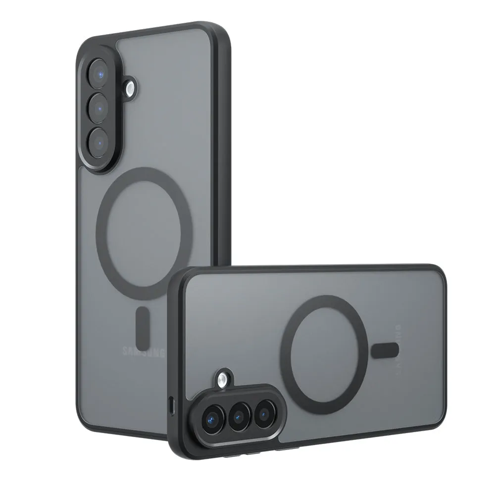 Custodia MagSafe per Samsung Galaxy A37 5G, Techsuit, PureFrost, Nera Satinata - immagine 1
