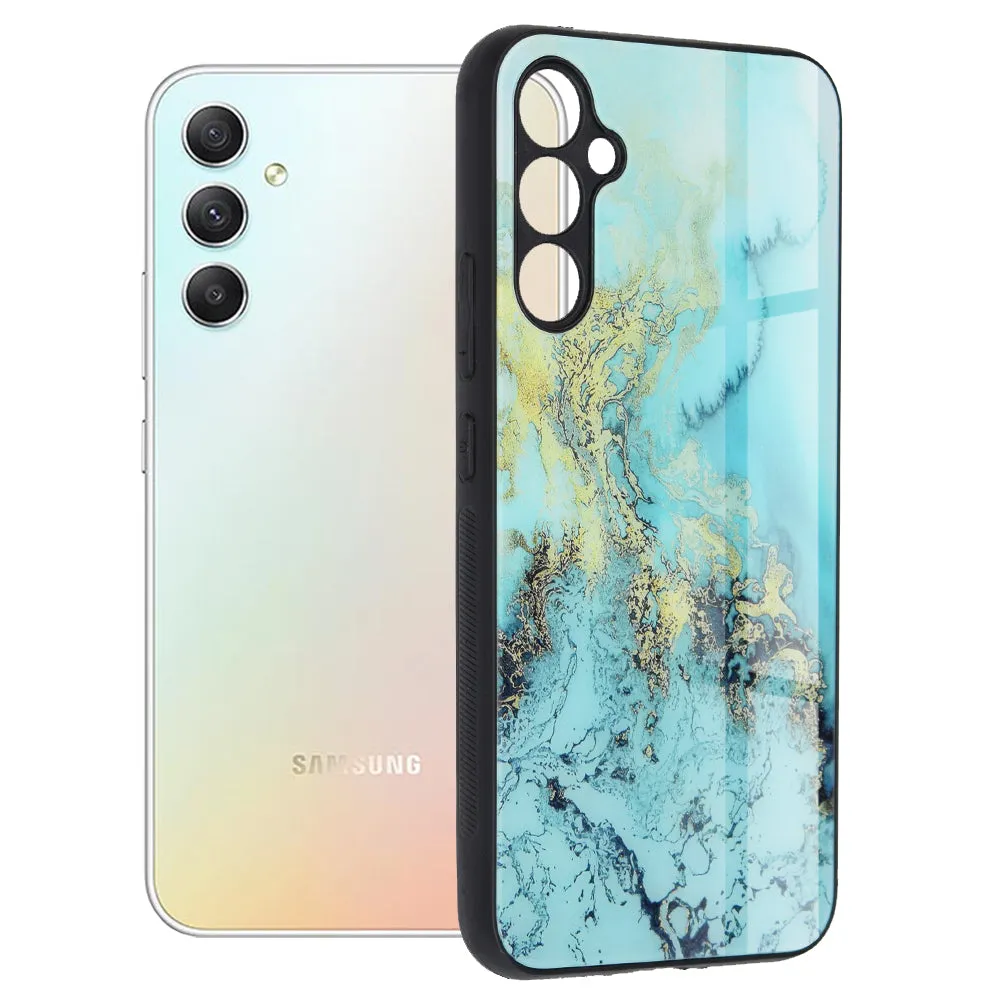 Custodia per Samsung Galaxy A34 A346, Techsuit, Glaze, Blu - immagine 1
